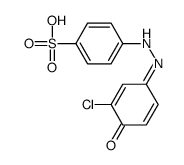 4-[2-(3-chloro-4-oxocyclohexa-2,5-dien-1-ylidene)hydrazinyl]benzenesulfonic acid Structure