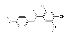 1-(2,4-dihydroxy-5-methoxyphenyl)-2-(4-methoxyphenyl)ethanone结构式