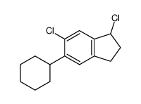 1,6-Dichloro-5-cyclohexylindane结构式