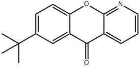 7-(1,1-dimethylethyl)-5H-(1)benzopyrano(2,3-b)pyridin-5-one结构式