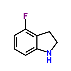 4-氟-2,3-二氢-1H-吲哚结构式