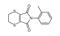 N-(2-methylphenyl)-3,6-dithiacyclohexene-1,2-dicarboximide Structure