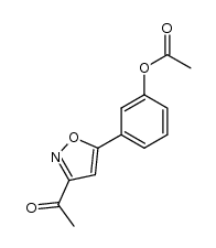 1-[5-(3-acetoxy-phenyl)-isoxazol-3-yl]-ethanone Structure