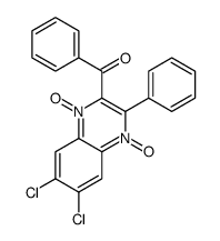 (6,7-dichloro-1-oxido-4-oxo-3-phenylquinoxalin-4-ium-2-yl)-phenylmethanone Structure