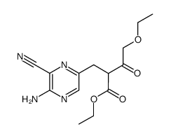 2-(5-amino-6-cyano-pyrazin-2-ylmethyl)-4-ethoxy-3-oxo-butyric acid ethyl ester Structure