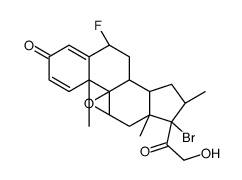 17-Bromo-9beta,11beta-epoxy-6beta-fluoro-21-hydroxy-16alpha-methylpregna-1,4-diene-3,20-dione结构式