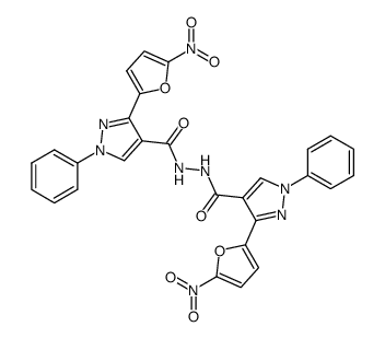 N,N'-bis-[3-(5-nitro-furan-2-yl)-1-phenyl-1H-pyrazole-4-carbonyl]-hydrazine Structure