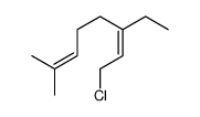 1-chloro-3-ethyl-7-methylocta-2,6-diene Structure