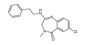 7-chloro-4-methyl-2-phenethylamino-3,4-dihydro-benzo[e][1,4]diazepin-5-one Structure