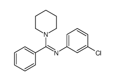 N-(3-chlorophenyl)-1-phenyl-1-piperidin-1-ylmethanimine结构式