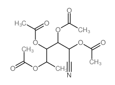 (1,2,4-triacetyloxy-1-cyano-pentan-3-yl) acetate Structure