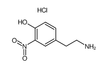 4-(2-amino-ethyl)-2-nitro-phenol, hydrochloride结构式