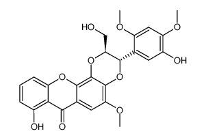 (2S)-2,3-Dihydro-8-hydroxy-3α-(5-hydroxy-2,4-dimethoxyphenyl)-2β-(hydroxymethyl)-5-methoxy-7H-1,4-dioxino[2,3-c]xanthen-7-one picture