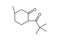 (2S,5R)-2-(2,2-dimethylpropanoyl)-5-methylcyclohexan-1-one结构式