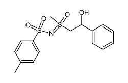 1-phenyl-2-[N-(p-tolylsulfonyl)methylsulfonimidoyl]ethanol Structure