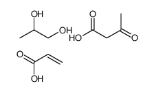 3-oxobutanoic acid,propane-1,2-diol,prop-2-enoic acid结构式