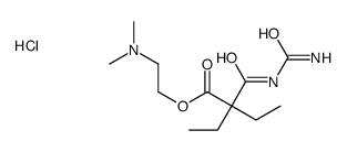 2-(dimethylamino)ethyl 2-(carbamoylcarbamoyl)-2-ethylbutanoate,hydrochloride Structure