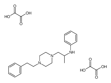 1-Piperazineethanamine, alpha-methyl-N-phenyl-4-(2-phenylethyl)-, etha nedioate, hydrate (2:4:1) Structure