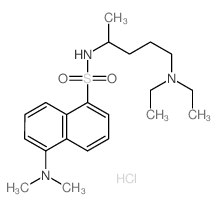 1-Naphthalenesulfonamide,N-[4-(diethylamino)-1-methylbutyl]-5-(dimethylamino)-, hydrochloride (1:2)结构式