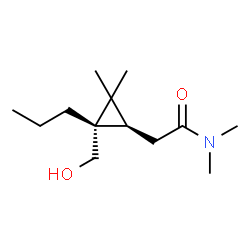 Cyclopropaneacetamide, 2-(hydroxymethyl)-N,N,3,3-tetramethyl-2-propyl-, (1R,2S)-rel- (9CI) Structure