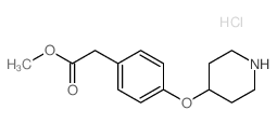 2-[4-(4-哌啶基氧基)苯基]乙酸甲酯盐酸盐结构式