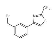 4-[3-(bromomethyl)phenyl]-2-methyl-1,3-thiazole structure