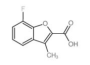 7-氟-3-甲基-苯并呋喃-2-羧酸结构式