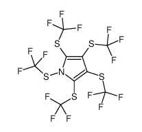 1,2,3,4,5-pentakis(trifluoromethylsulfanyl)pyrrole结构式