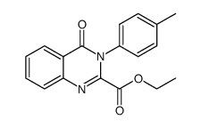 ethyl 3-(p-methylphenyl)-4-oxo-3,4-dihydroquinazoline-2-carboxylate结构式