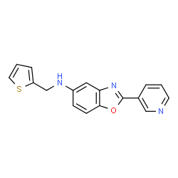 2-(pyridin-3-yl)-N-(thiophen-2-ylmethyl)-1,3-benzoxazol-5-amine结构式