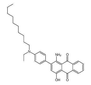 1-amino-2-[4-[decyl(ethyl)amino]phenyl]-4-hydroxyanthracene-9,10-dione结构式