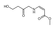 methyl 3-[(4-hydroxy-2-oxobutyl)amino]prop-2-enoate结构式