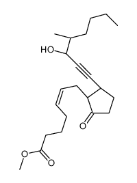 11-Deoxy-13,14-didehydro-16(S)-methylprostaglandin E2 methyl ester Structure