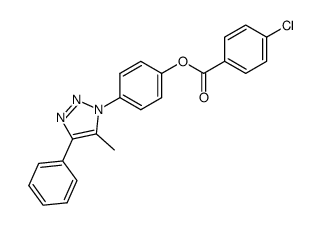 4-phenyl-5-methyl-1-<4-(4-chlorobenzoyloxy)phenyl>-1H-1,2,3-triazole结构式