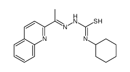 1-cyclohexyl-3-(1-quinolin-2-ylethylideneamino)thiourea结构式