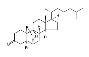 Cholestan-3-one, 5-bromo-6,19-epoxy-, (5α,6β) Structure