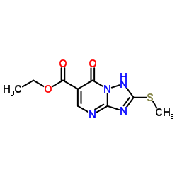 ethyl 1,7-dihydro-2-(methylthio)-7-oxo-[1,2,4]triazolo[1,5-a]pyrimidine-6-carboxylate结构式