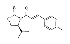 (S)-N-[3-(4-methyl)phenyl-2-(E)-propenoyl]-4-isopropyl-1,3-oxazolidine-2-thione结构式