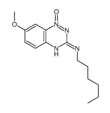 N-hexyl-7-methoxy-1-oxido-1,2,4-benzotriazin-1-ium-3-amine Structure