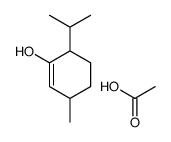 1-Cyclohexen-1-ol, 3-methyl-6-(1-methylethyl)-, acetate, sapond. structure