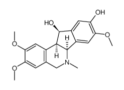 cis-2,3,8-trimethoxy-5,6,12α,13α-tetrahydro-11β-hydroxy-6-methyl-9-hydroxy-11H-indeno(1,2-c)isoquinoline结构式