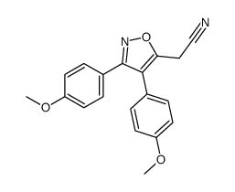 2-[3,4-bis(4-methoxyphenyl)-1,2-oxazol-5-yl]acetonitrile Structure