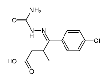 4-(4-chloro-phenyl)-3-methyl-4-semicarbazono-butyric acid结构式