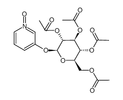 3-Hydroxy-pyridin-N-oxyd-tetraacetyl-β-D-glucosid结构式