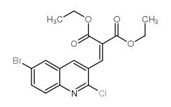 6-BROMO-2-CHLORO-3-(2,2-DIETHOXYCARBONYL)VINYLQUINOLINE Structure