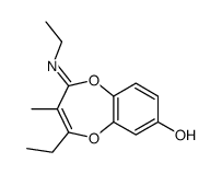 4-ethyl-2-ethylimino-3-methyl-1,5-benzodioxepin-7-ol Structure