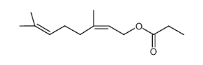 (Z)-3,7-二甲基-2,6-亚辛基-1-醇丙酸酯结构式