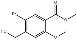 5-Bromo-4-hydroxymethyl-2-methoxy-benzoic acid methyl ester Structure