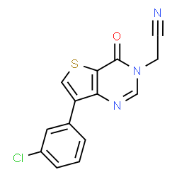 2-(7-(3-Chlorophenyl)-4-oxothieno[3,2-d]pyrimidin-3(4H)-yl)acetonitrile structure