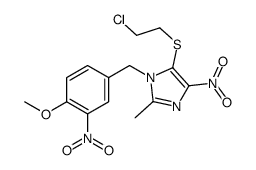 5-(2-chloroethylsulfanyl)-1-[(4-methoxy-3-nitrophenyl)methyl]-2-methyl-4-nitroimidazole结构式